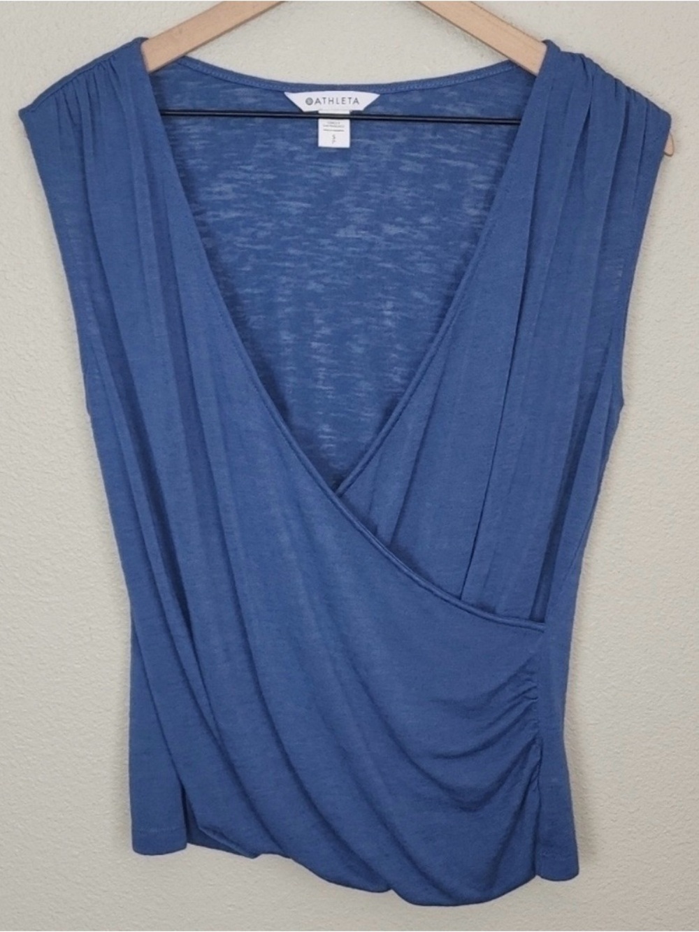 ATHLETA Breezy Wrap Tank Blue, Medium
